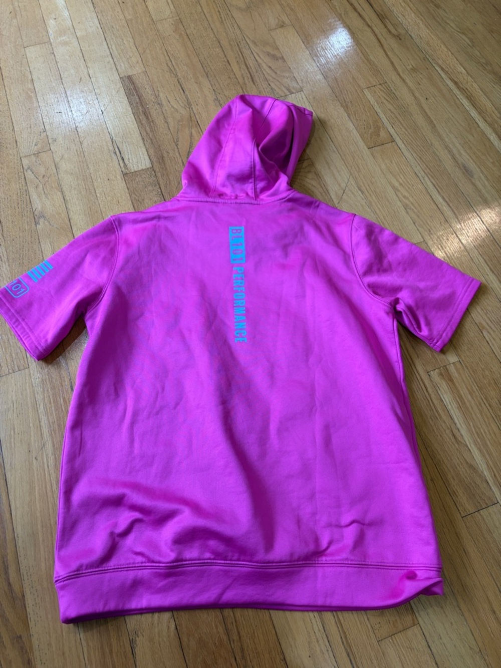 BL101 Boys Pink and Blue Short Sleeve Sweatshirt Size XL - Picture 5 of 5